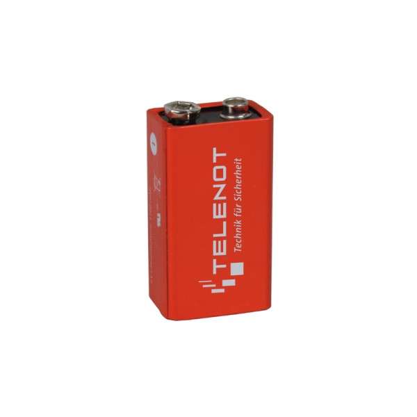 Batterie LB 9 J-P | Für DSS2-Funk-Komponenten | Alarmanlage | Lithium 9 V | Für Warnmelder | Telenot