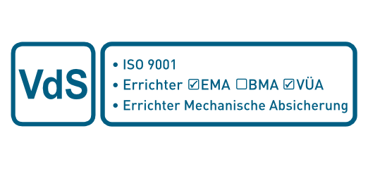 VdS zertifizierter Errichter Mechanische Absicherung EMA VÜA